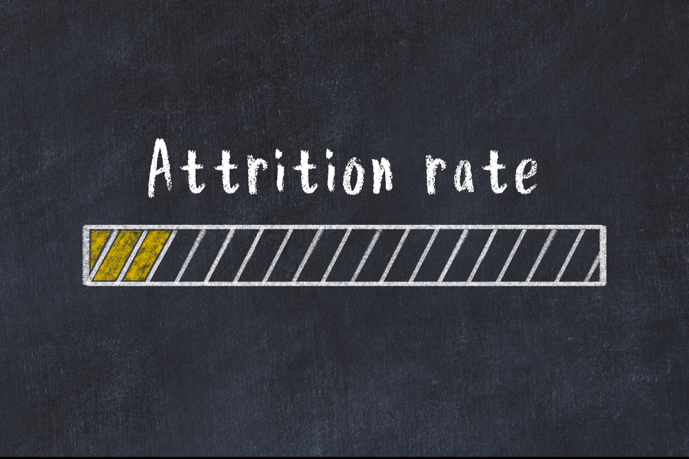 attrition rate drawn on board