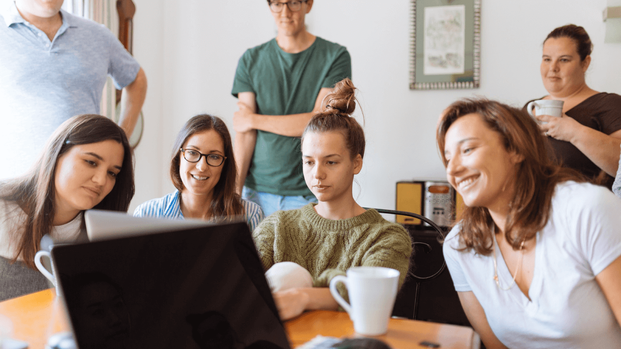 Team in a meeting