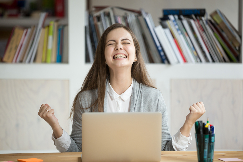 woman landing a dream job