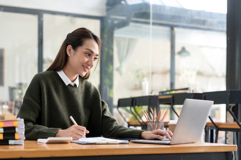 a freelancer taking online courses