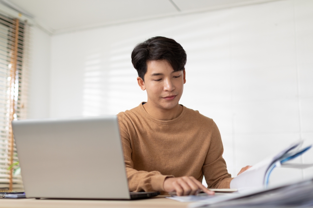 an applicant reading documents