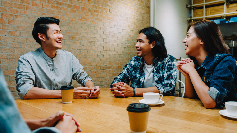 employees in discussion