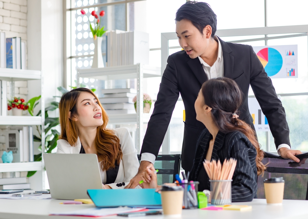 employees talking