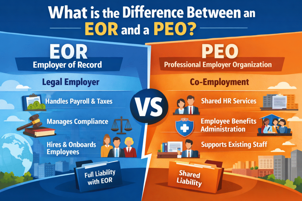 what is the difference between EOR and a PEO