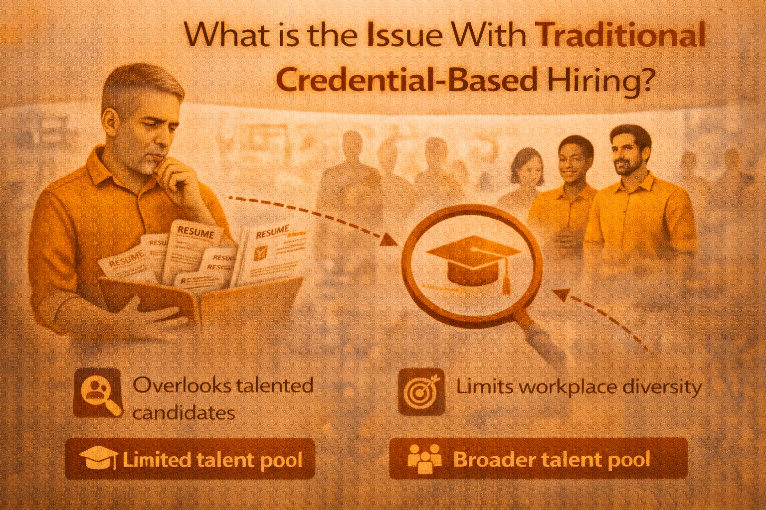 what is the issue with traditional credential-based hiring